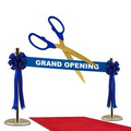 Grand Opening Kit-36" Ceremonial Scissors, Ribbon, Bows, Stanchions, Carpet